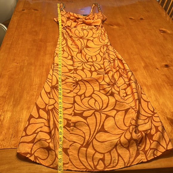 Zara Sleeveless Floral Print Chain Strap Midi Sun Dress - Picture 12 of 16